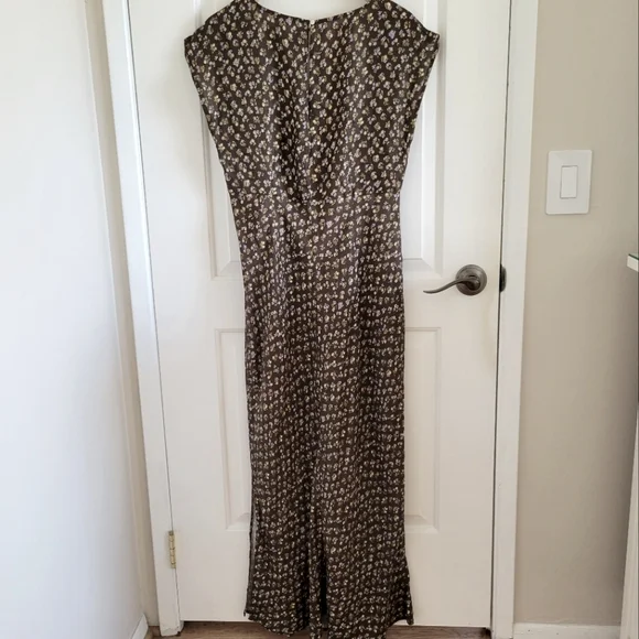 Madewell Wide V-neck Midi Floral Dress Size 10
